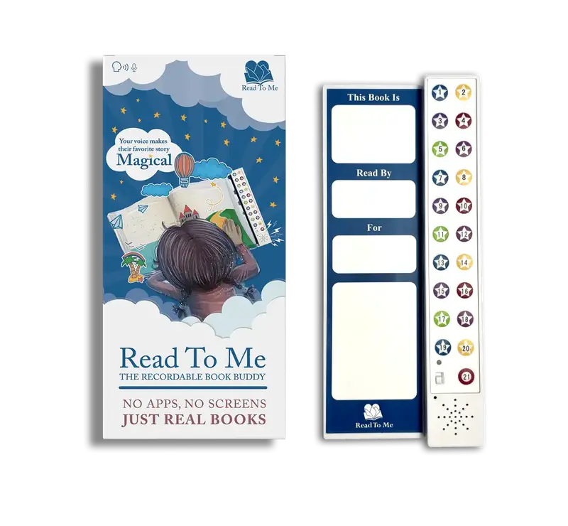 The Read To Me Recordable Book Buddy Record your voice and give the child in your life a personalized read along experience
