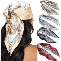 4pcs satin headscarf for women, imitation silk headscarf, satin neck scarf silk hair band headscarf, suitable for women's hai...