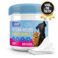 Dr. Paws Choice: Oatmeal-Scented Ear Relief Finger Wipes for Pets Dog Supplies Grooming