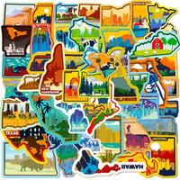 50pcs the United States Series Graffiti Sticker, Waterproof Sticker Pack for Wall Water Bottle Skateboard Helmet Car Bike Lug...