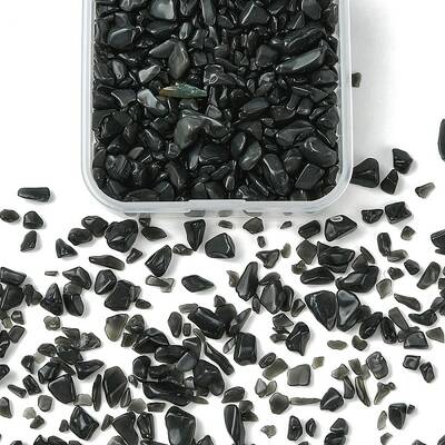 50G Natural Black Tourmaline Chip Beads