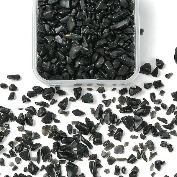 50G Natural Black Tourmaline Chip Beads
