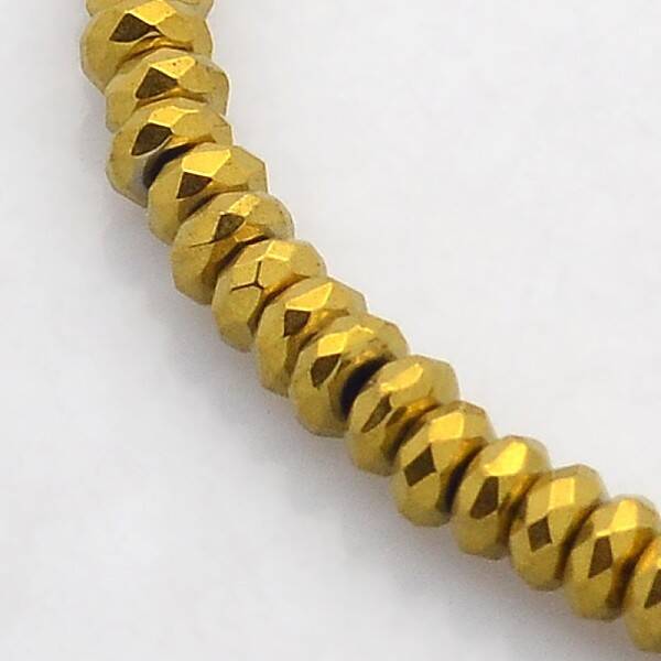 Electroplate Non-magnetic Synthetic Hematite Beads Strands