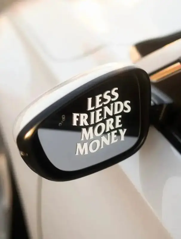 LESS FRIENDS MORE MONEY DECALS