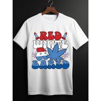 4th-Of-July-Red-White Men'S Spring & Summer Short Sleeve Shirt, Soft Crew Neck, All Season Comfort, Holiday Gift Idea