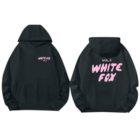 White Foox 2 Side Hoodie - Loose Fitting Hoodie, Unisex Hoodie