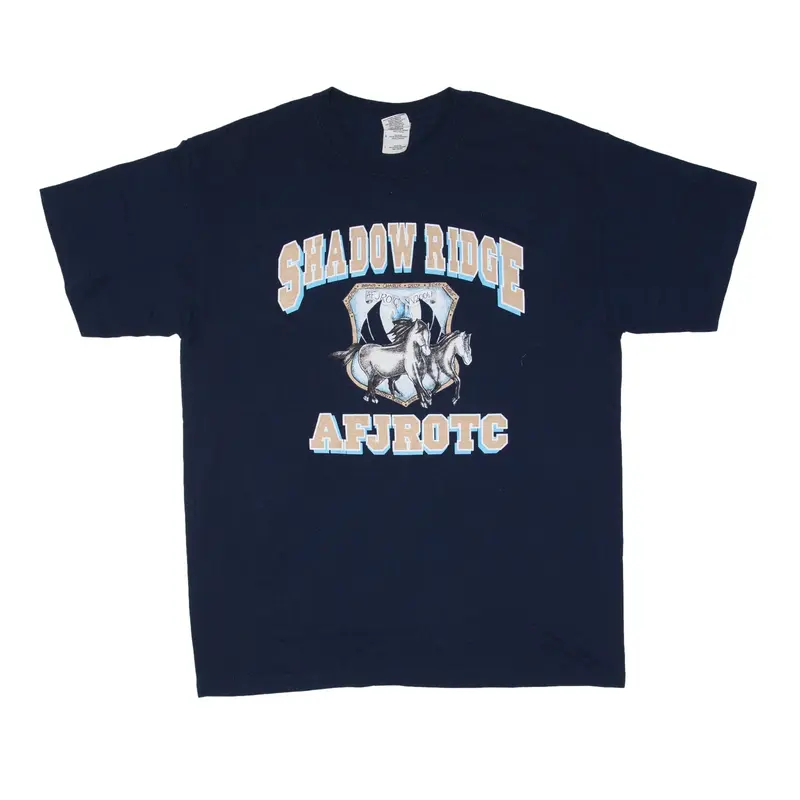 GILDAN Shadow Ridge Air Force Junior Reserve Officer Training Corps T-Shirt Blue Short Sleeve Mens L