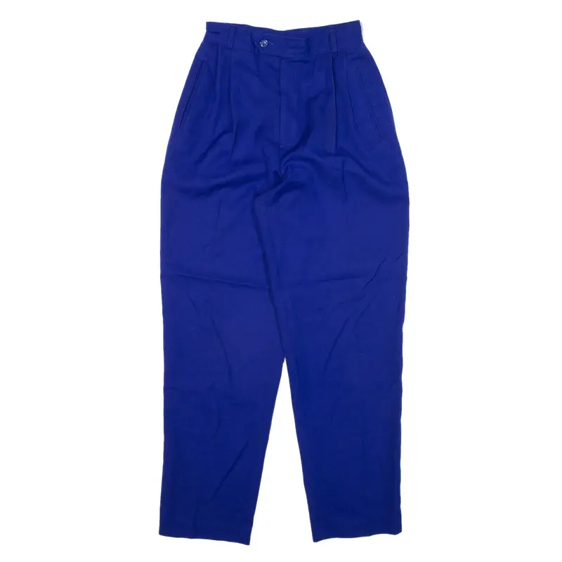 CHAUS Pleated Trousers Purple Regular Tapered Womens W22 L27