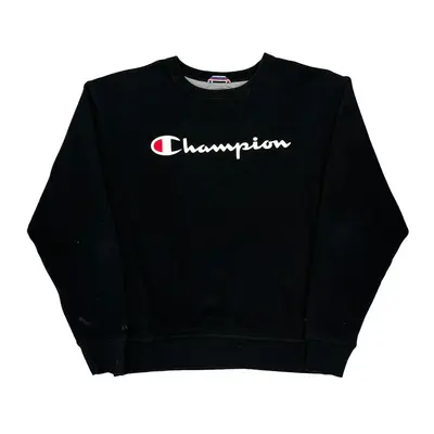Champion Sweatshirt - Medium Black Cotton Blend