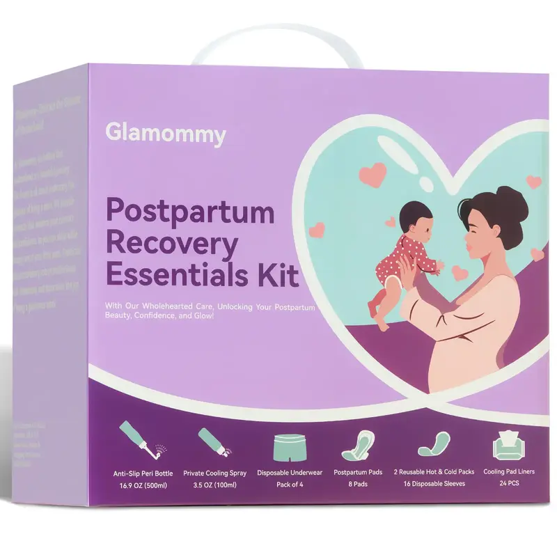 Postpartum Recovery Essentials Kit for Women, Labor & Delivery Postpartum Care, Peri Bottle, Cooling Spray, Disposable Postpa...