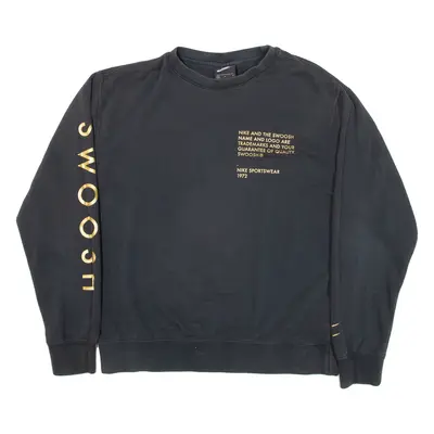 NIKE Womens Sweatshirt Black M