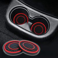Car Anti-slip Coaster, Round Anti-slip Car Cup Holder Coaster, Universal Car Interior Decoration Accessories for Most Cars