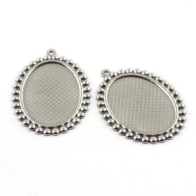 Tarnish Resistant Pendant Cabochon Settings