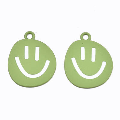 Spray Painted Alloy Pendants
