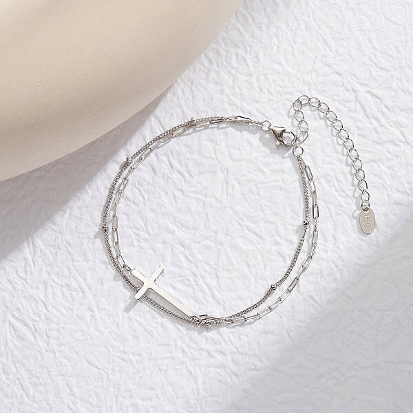 S925 Sterling Silver Multi-strand Bracelets for Woman