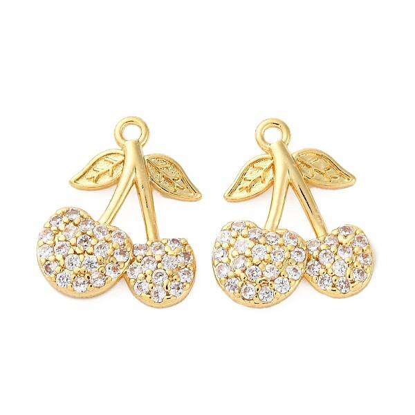 Brass Micro Pave Cubic Zirconia Pendants