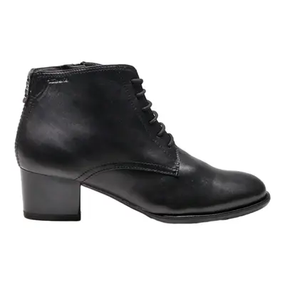 TAMARIS Ankle Boots Black Leather Womens UK 7