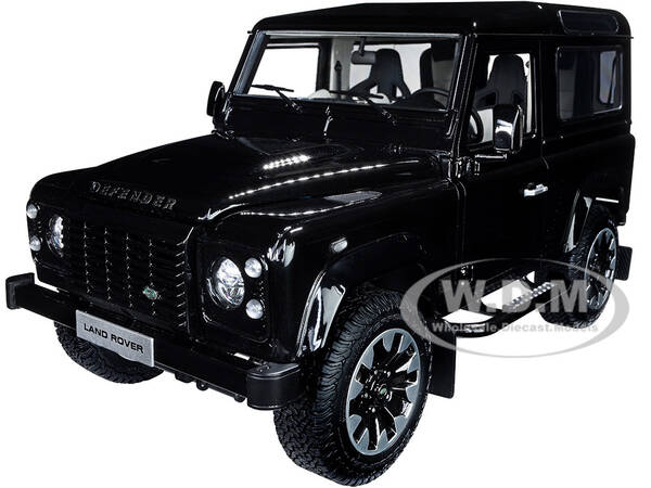 Land Rover Defender 90 Works V8 Black 70th Edition 1/18 Diecast Model Car by LCD Models
