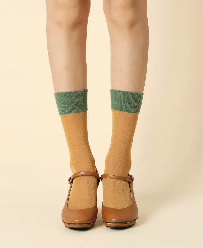 Women's Sheer Socks Noe - Golden