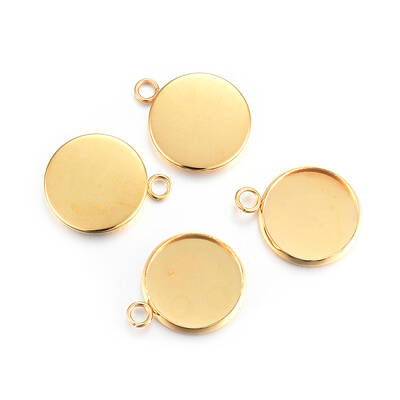 Rack Plating 304 Stainless Steel Pendant Cabochon Settings