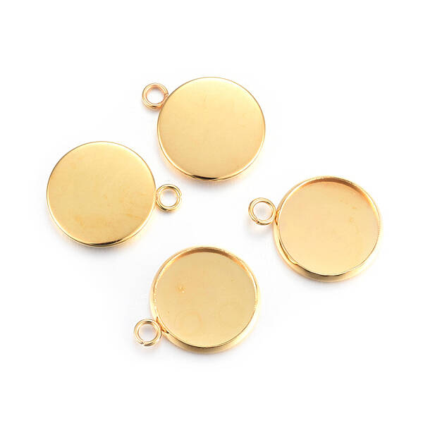 Rack Plating 304 Stainless Steel Pendant Cabochon Settings