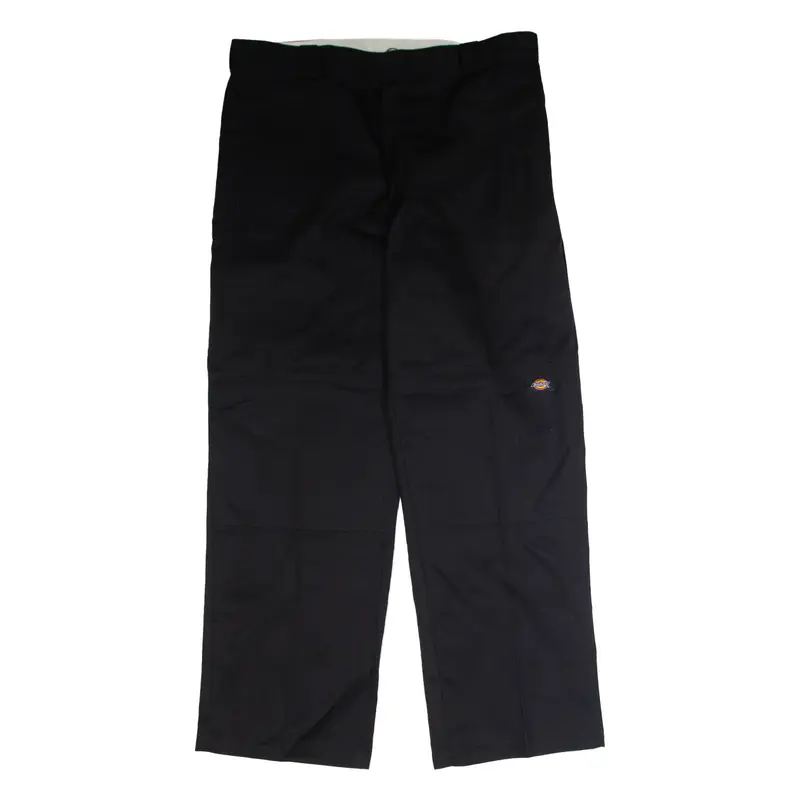 DICKIES Workwear Mens Twill Trousers Black Loose Straight W38 L32