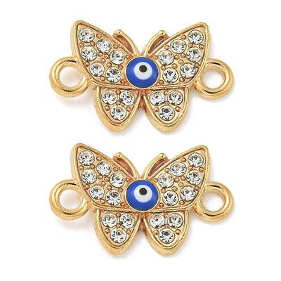 Alloy Blue Enamel Connector Charms