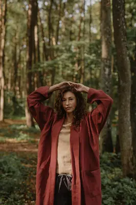 VILNIUS coat in Terracotta | Size: XS