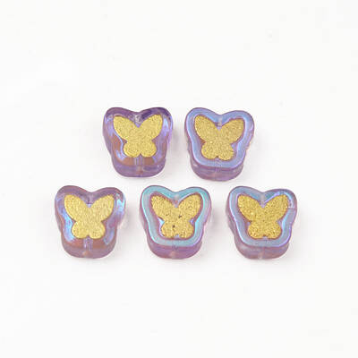 Electroplate Transparent Handmade Lampwork Beads