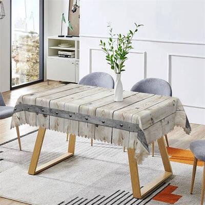 Retro Plank Pattern Texture Rectangle Tablecloth - Aperturee