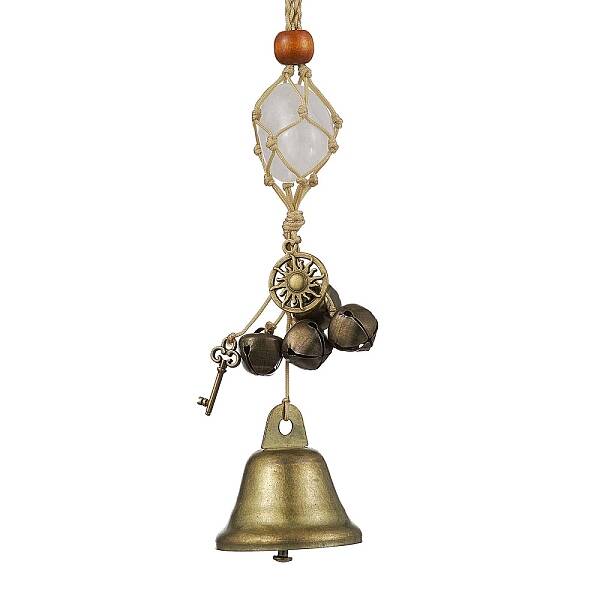 Natural Quartz Crystal Pouch Feng Shui Hanging Ornament
