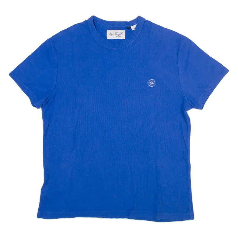 ORIGINAL PENGUIN Mens T-Shirt Blue Crew Neck M