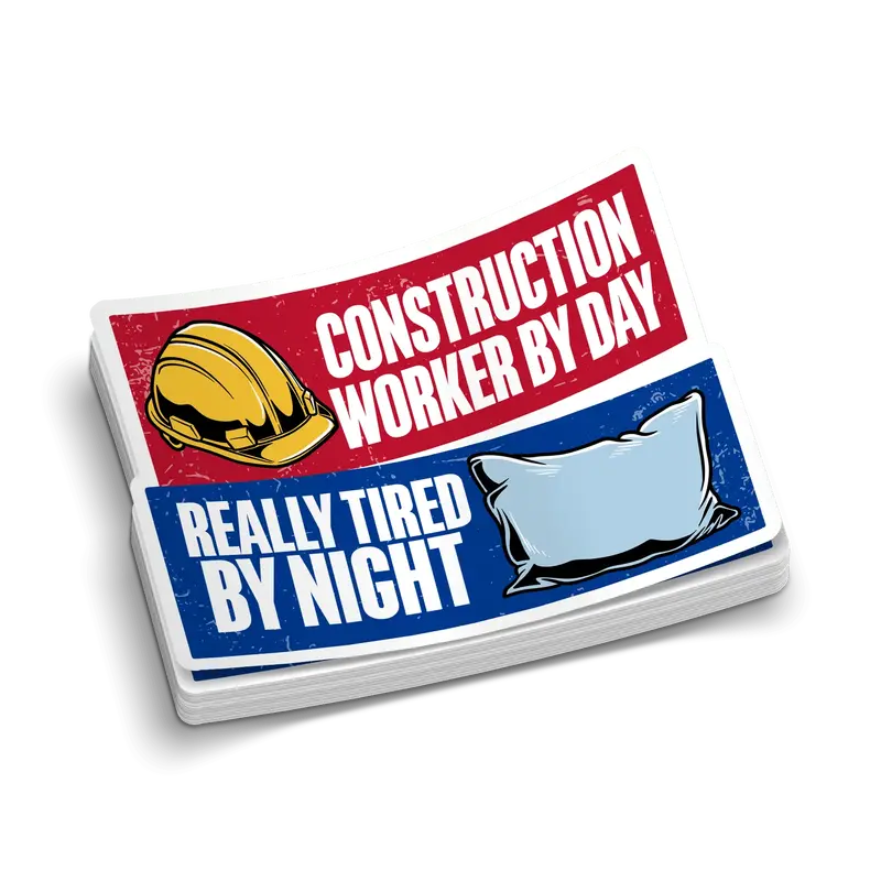 Construction Worker By Day - Hard Hat Decal
