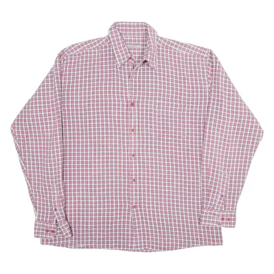 BLACK & BROWN Flannel Shirt Red Check Long Sleeve Mens L