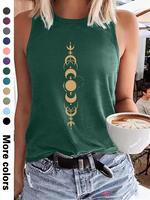 Women's Tribal Print Tank Top, Casual Sleeveless Top for Summer, Ladies Clothes for Daily Wear, Socks
