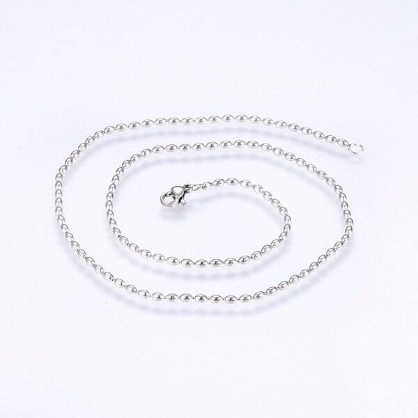 Non-Tarnish 304 Stainless Steel Ball Chain Necklaces