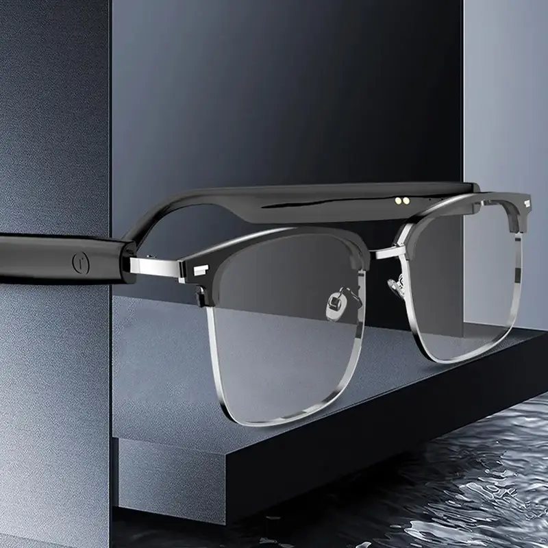 Smart Glasses, Wireless Smart Glasses with Magnetic Charging, AI Smart Glasses for Music & Call Navigation Conference, Suitab...