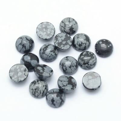 Natural Snowflake Obsidian Cabochons