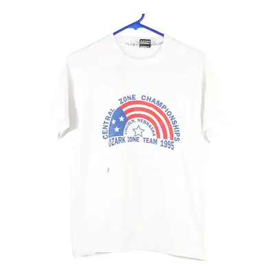Fruit Of The Loom Graphic T-Shirt - Medium White Cotton