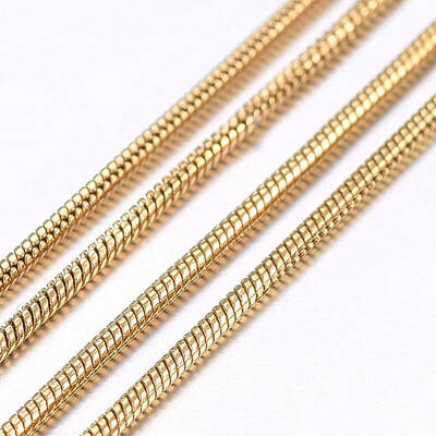 Handmade Ion Plating(IP) 304 Stainless Steel Round Snake Chains