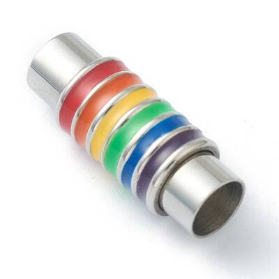 304 Stainless Steel Magnetic Clasps with Glue-in Ends