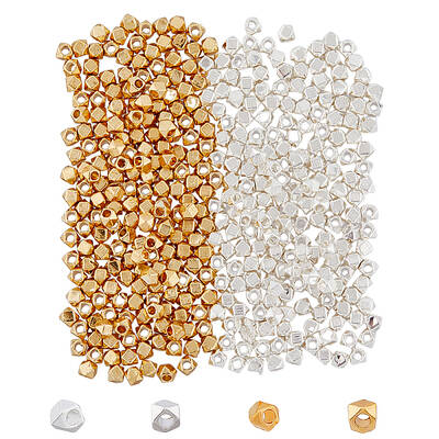 400Pcs 2 Colors Alloy Beads