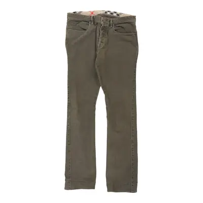 Burberry Trousers - 34W UK 14 Khaki Cotton