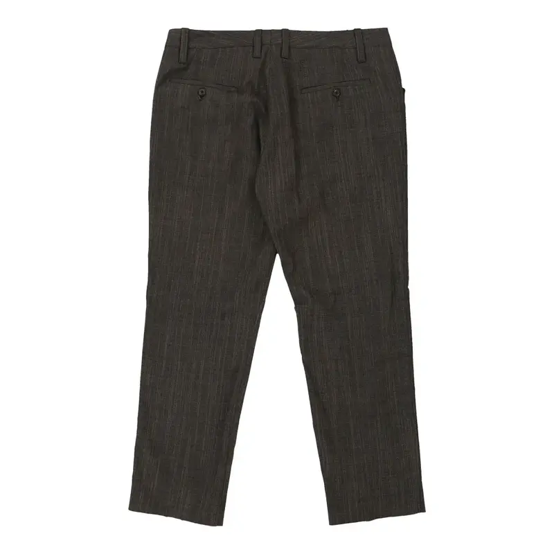 Hugo Boss Trousers - 36W 29L Brown Wool Blend