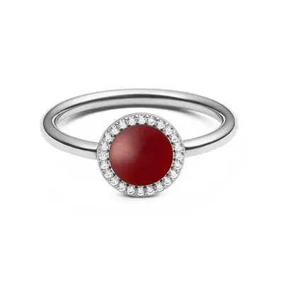 Daniel wellington Elegant ring with red agate and crystals Audrey DW0040123 - Circuit: 48 mm