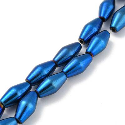 Electroplated Synthetic Magnetic Hematite Beads Strands