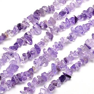 Natural Amethyst Chip Bead Strands