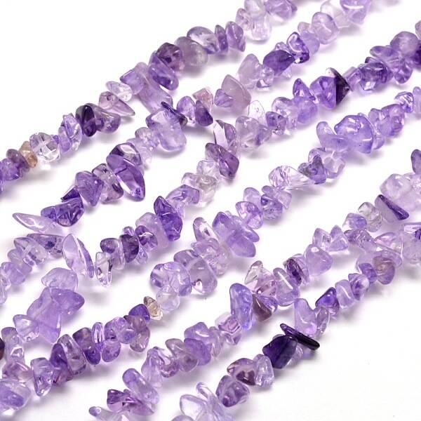Natural Amethyst Chip Bead Strands