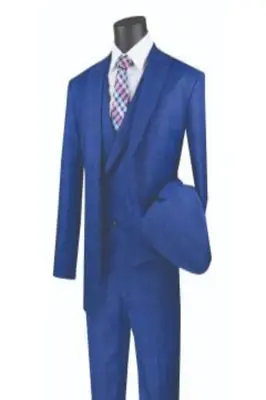 Jacket & Pants Vinci Men's 3 Piece Modern Fit Suit: Stylish Vest Jacket & Pants