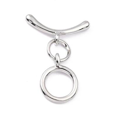 Rack Plating Brass Toggle Clasps